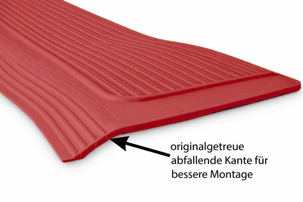 Gummi Einstiegsleisten Schweller für Mercedes SL107 R107/W107 rot