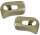 Kappen Abdeckungen Sonnenblende Paar  für Mercedes SL R129 A124 Metall  beige