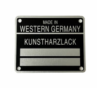 Kunstharzlack Blechschild Aufkleber Klebeschild für...