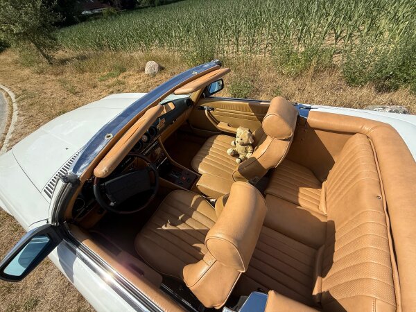 Rückbank Notsitz Kindersitz für Mercedes SL R107 klappbar originalgetreu dattel