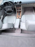 Teppichsatz Teppich für Mercedes SL107 R107/W107 Gummi Absatzschoner grau (Velours)
