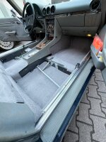 Teppichsatz Teppich für Mercedes SL107 R107/W107 Gummi Absatzschoner grau (Velours)