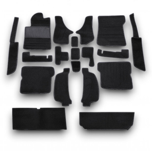 Teppichsatz Teppich für Mercedes SL107 R107/W107 Gummi Absatzschoner schwarz