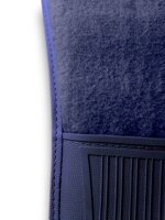 Teppichsatz Teppich für Mercedes W110 kleine Heckflosse Gummi Absatzschoner blau