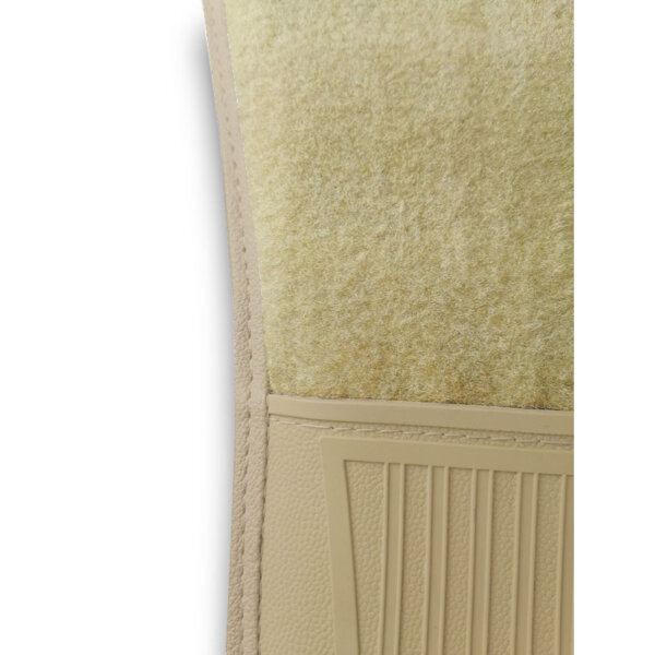 Teppichsatz Teppich für Mercedes W123 Limousine Gummi Absatzschoner beige