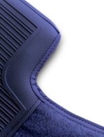Teppichsatz Teppich für Mercedes W123 Limousine Gummi Absatzschoner blau