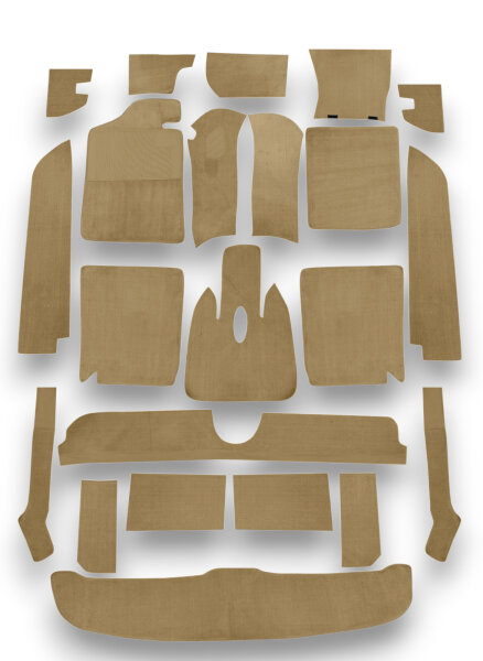 Teppichsatz Teppich, Gummi Absatzschoner für BMW E9 1968 - 1975 dattel