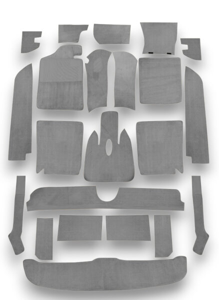 Teppichsatz Teppich, Gummi Absatzschoner für BMW E9 1968 - 1975 grau