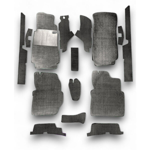 Teppichsatz Teppich für Mercedes W123 Coupe Gummi Absatzschoner