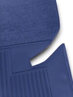 Teppichsatz Teppich für Mercedes Benz W126 SE Gummi Absatzschoner blau