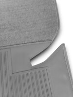 Teppichsatz Teppich für Mercedes Benz W126 SE Gummi Absatzschoner grau