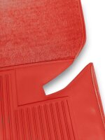 Teppichsatz Teppich für Mercedes Benz W126 SE Gummi Absatzschoner rot