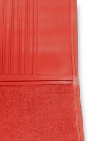 Teppichsatz Teppich für Mercedes Benz W126 SE Gummi Absatzschoner rot