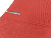 Teppichsatz Teppich für Mercedes Benz W126 SE Gummi Absatzschoner rot