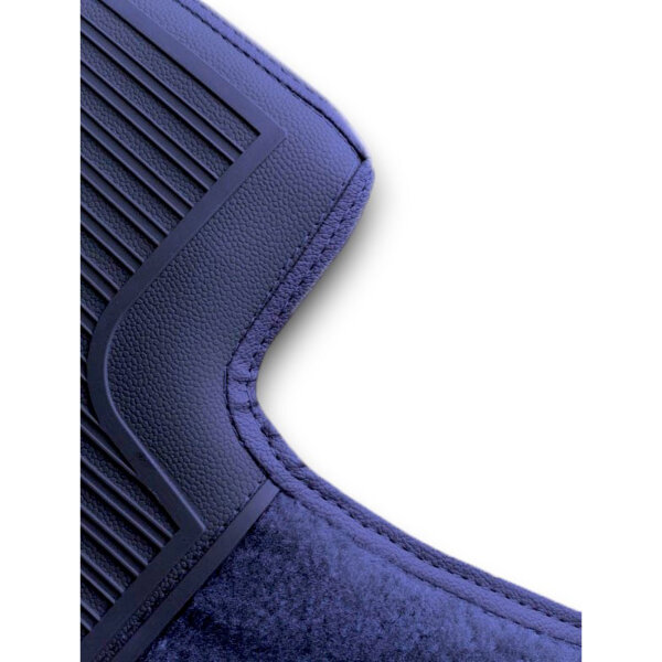 Teppichsatz Teppich für Mercedes Benz W116 SE Gummi Absatzschoner blau (Velours)