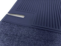 Teppichsatz Teppich für Mercedes Benz W116 SE Gummi Absatzschoner blau (Velours)