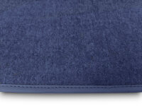 Teppichsatz Teppich für Mercedes Benz W116 SE Gummi Absatzschoner blau (Velours)