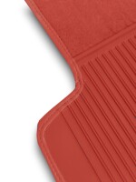 Teppichsatz Teppich für Mercedes Benz W116 SE Gummi Absatzschoner rot