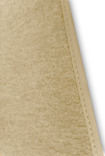 Teppichsatz Teppich für Mercedes W116 SEL Gummi Absatzschoner beige
