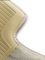 Teppichsatz Teppich für Mercedes W116 SEL Gummi Absatzschoner beige