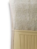 Teppichsatz Teppich für Mercedes W116 SEL Gummi Absatzschoner beige