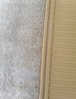 Teppichsatz Teppich für Mercedes W116 SEL Gummi Absatzschoner beige
