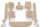 Teppichsatz Teppich für Mercedes W114 W115 Coupe Gummi Absatzschoner beige