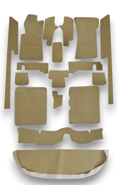 Teppichsatz Teppich für Mercedes Benz C107 Gummi Absatzschoner beige