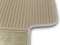 Teppichsatz Teppich für Mercedes Benz C107 Gummi Absatzschoner beige