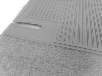 Teppichsatz Teppich für Mercedes Benz C107 Gummi Absatzschoner grau