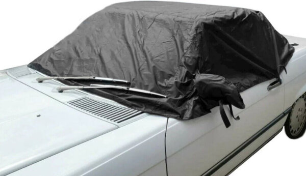 Halbcover Verdeckcover Garage Halbgarage für Mercedes SL W107 R107 schwarz