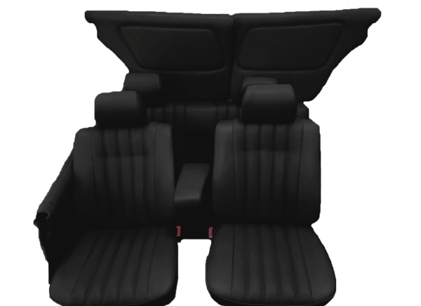 Sitzbezüge Bezüge  für Mercedes W123 Limousine 1/2.Serie schwarz