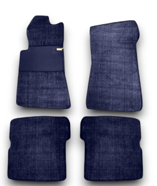 Fußmatten Teppich passend für Mercedes Benz SL107 R107/W107 4 teilig blau (Velour)