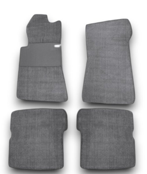 Fußmatten Teppich passend für Mercedes Benz SL107 R107/W107 4 teilig grau (Velour)