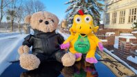 Teddy PS-Paule Maskottchen Oldtimer Rennsportjacke für Mercedes