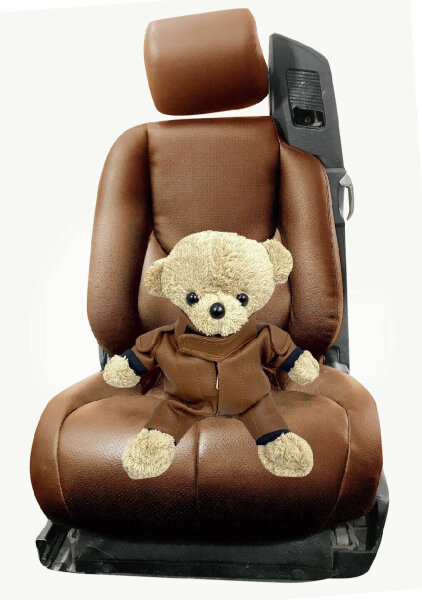 Teddy Maskottchen Oldtimer Rennsportjacke Perforation braun für Mercedes