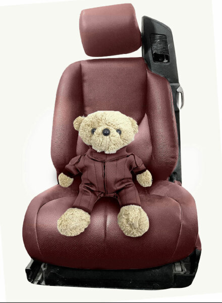Teddy Maskottchen Oldtimer Rennsportjacke Perforation dunkelrot für Mercedes