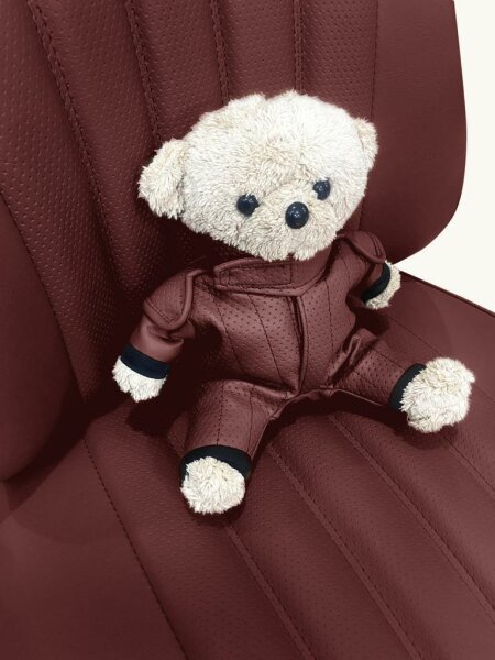 Teddy Maskottchen Oldtimer Rennsportjacke dunkelrot für Mercedes