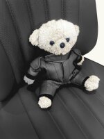 Teddy Maskottchen Oldtimer Rennsportjacke schwarz...