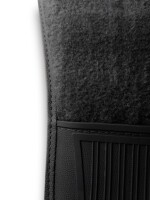 Fußmatten Teppich passend für Mercedes Benz SL107 R107/107 4 teilig Rechtslenker schwarz (Velour)