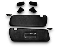 Sonnenblenden Sunvisor Paar mit Stangen + Clips für Mercedes SL 107 schwarz Linkslenker