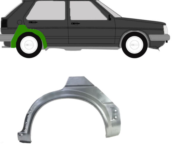 Radlauf für Volkswagen Golf II 1982- 1992 rechts (4 Türer)