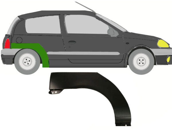 Radlauf für Renault Clio II 1998-2012 rechts (2 Türer)