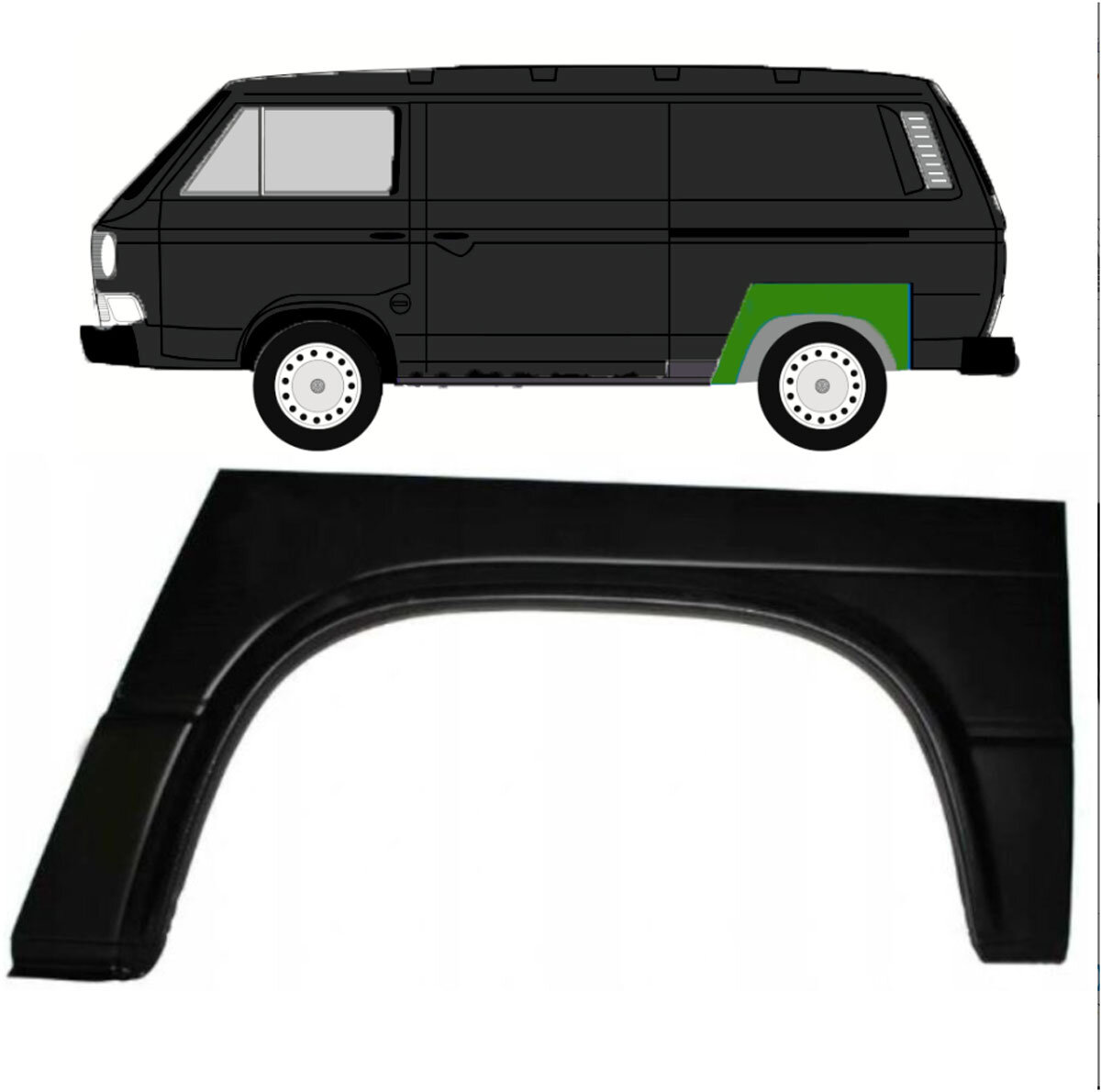 Front Und Heckscheibenwischer Für Volkswagen Transporter T3 08.1982-07