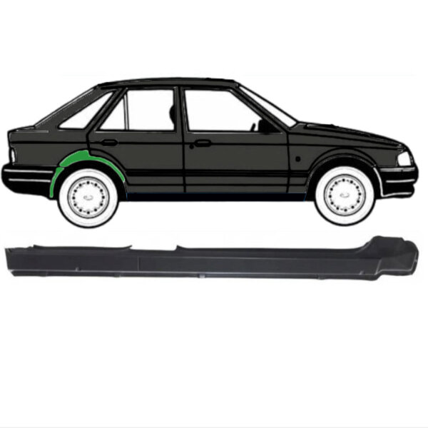 Radlauf für Ford Escort Mk3 1980-1986 rechts (4 Türer)