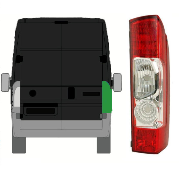 Hintere Lampe für Fiat Ducato/ Peugeot Boxer/ Citroen Jumper/ Relay 2006-2014 rechts