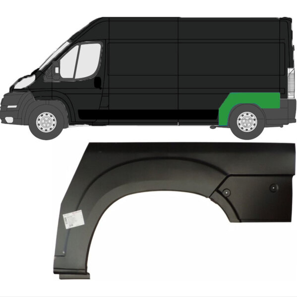 Hinterer Radlauf für Fiat Ducato/ Peugeot Boxer/ Citroen Jumper/ Relay 2006- links