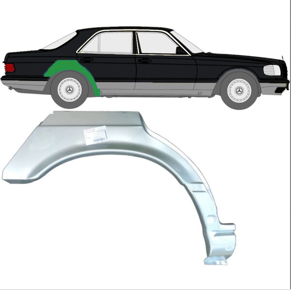 Hinterer Radlauf für Mercedes S Klasse W126 1979-1991 rechts