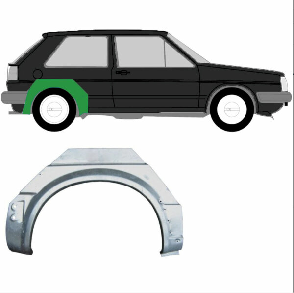 Hinterer Radlauf für VW Golf II 1982-1992 rechts (2 Türer)