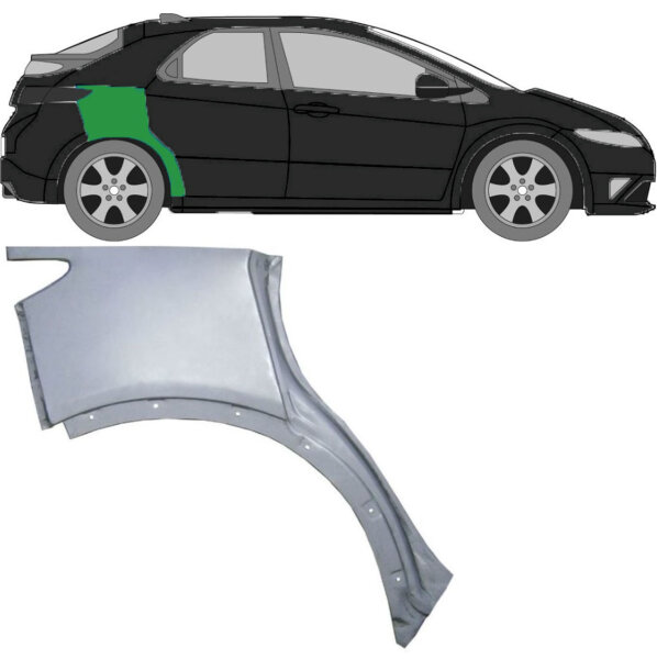 Hinterer Radlauf für Honda Civic 2005-2011 rechts (4 Türer)